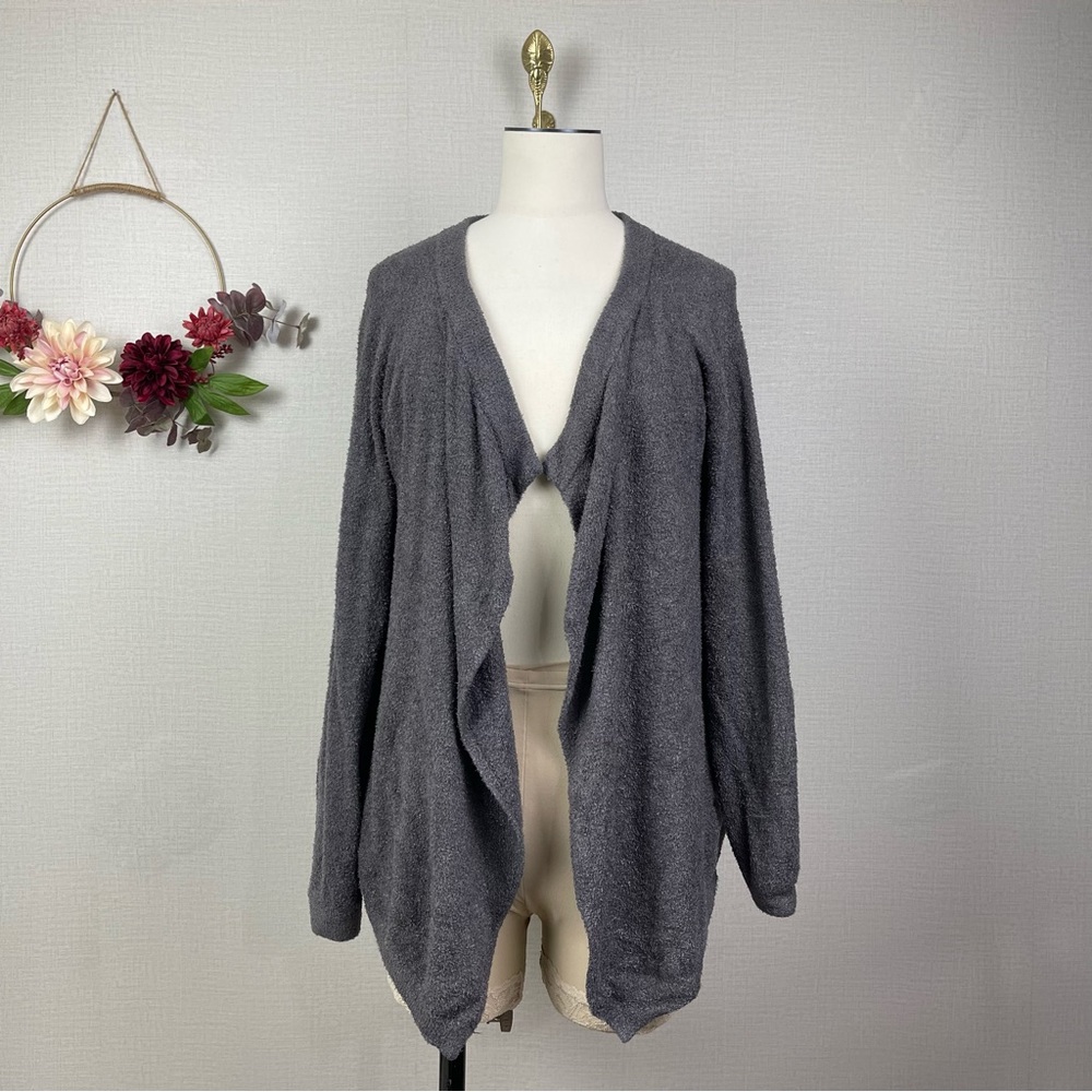 Barefoot Dream Womens Buttery Soft  Gray Bamboo Chic Lite One Mile Cardigan M